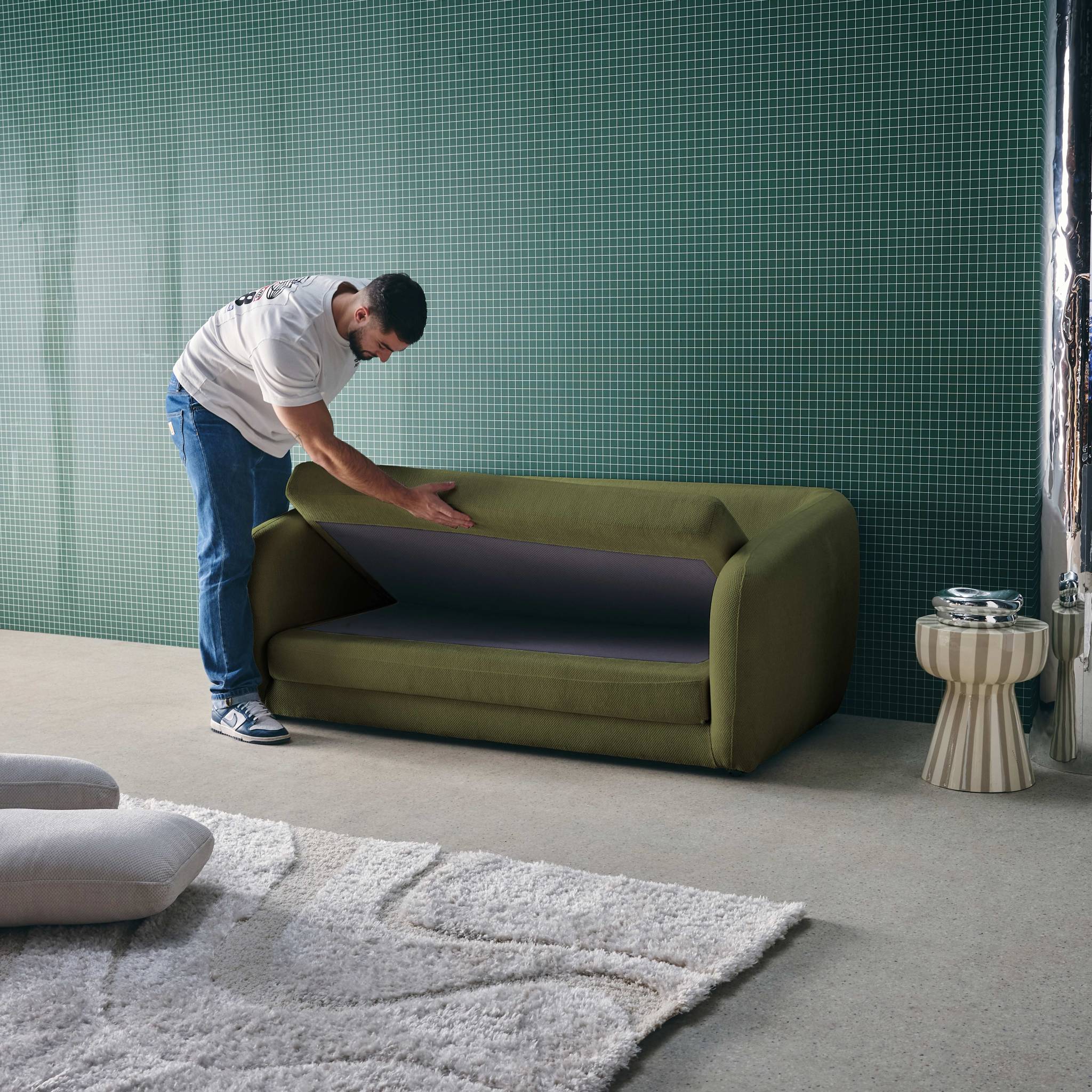 Canapé convertible 2 places tissu chenille  TWIST