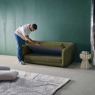 Canapé convertible 2 places tissu chenille  TWIST