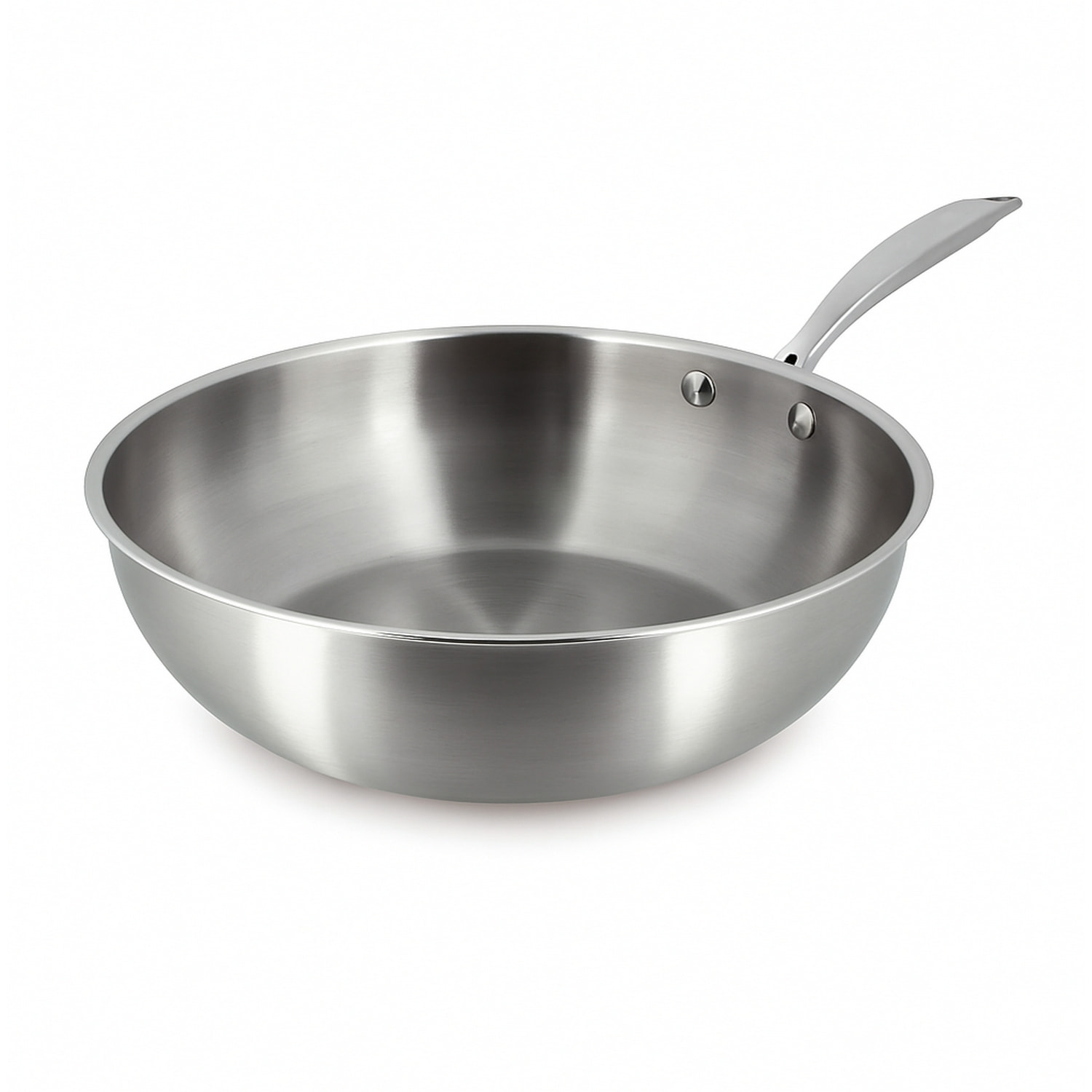 Wok en acier inoxydable 28cm - fait en France - tous feux TRIPLY