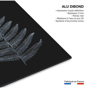 Tableau fougère royale blanche Tableau alu Dibond