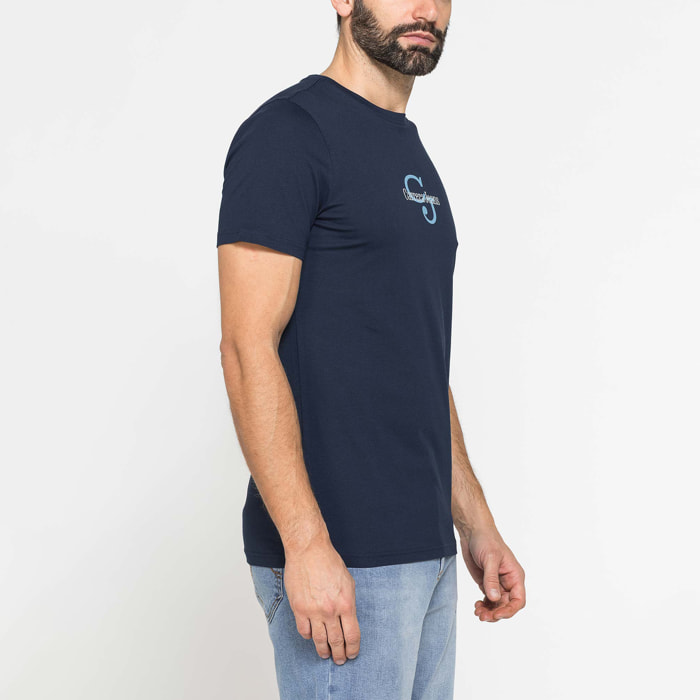 T-SHIRT GIROCOLLO DA UOMO CON STAMPE GRAFICHE