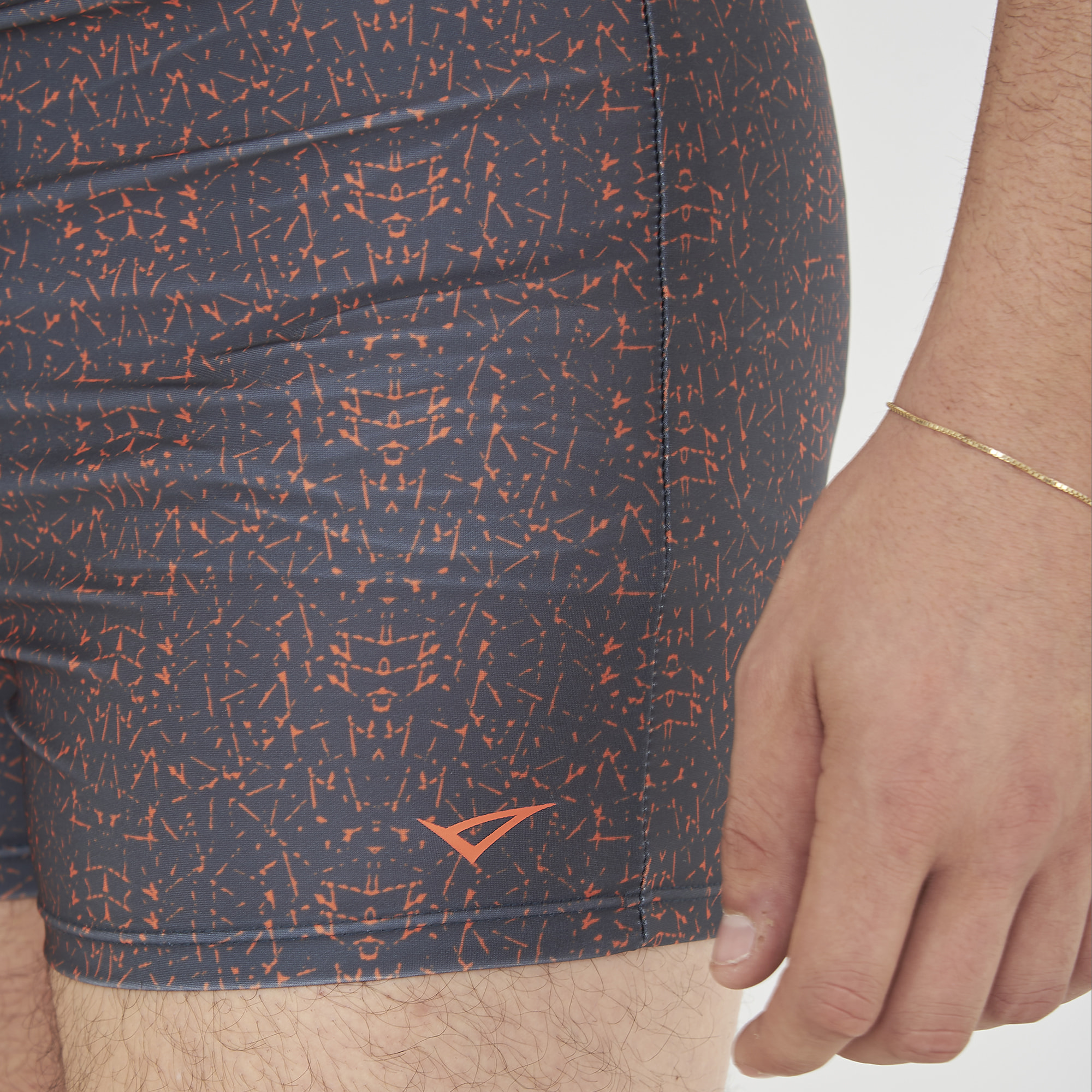 Costume nuoto LIAK grigio scuro arancio