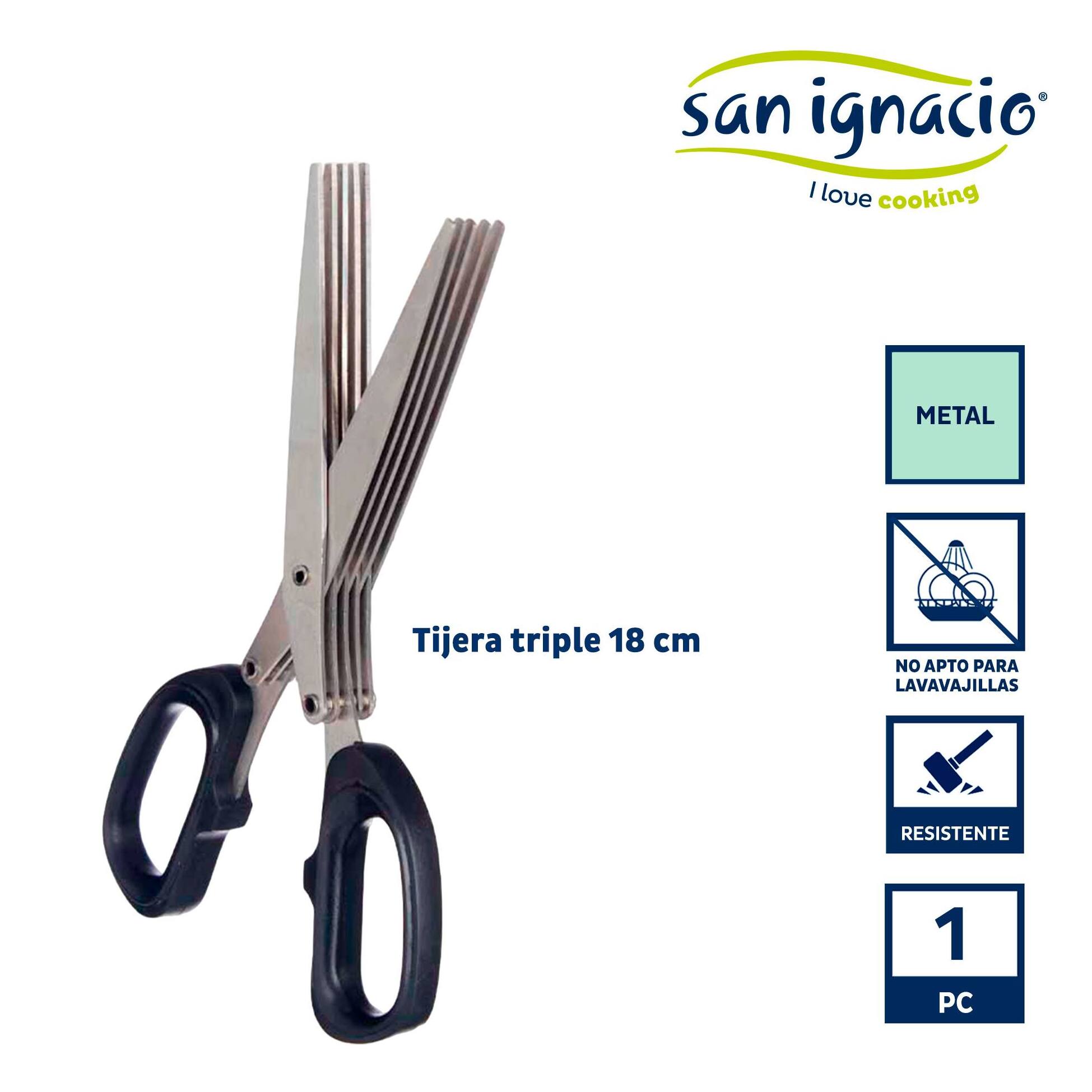 Tijera triple negra colección kinvara
