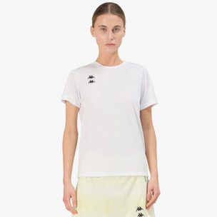 Kappa - Camisetas de juego Mujer Blanco - Kombat Padel Fitasi