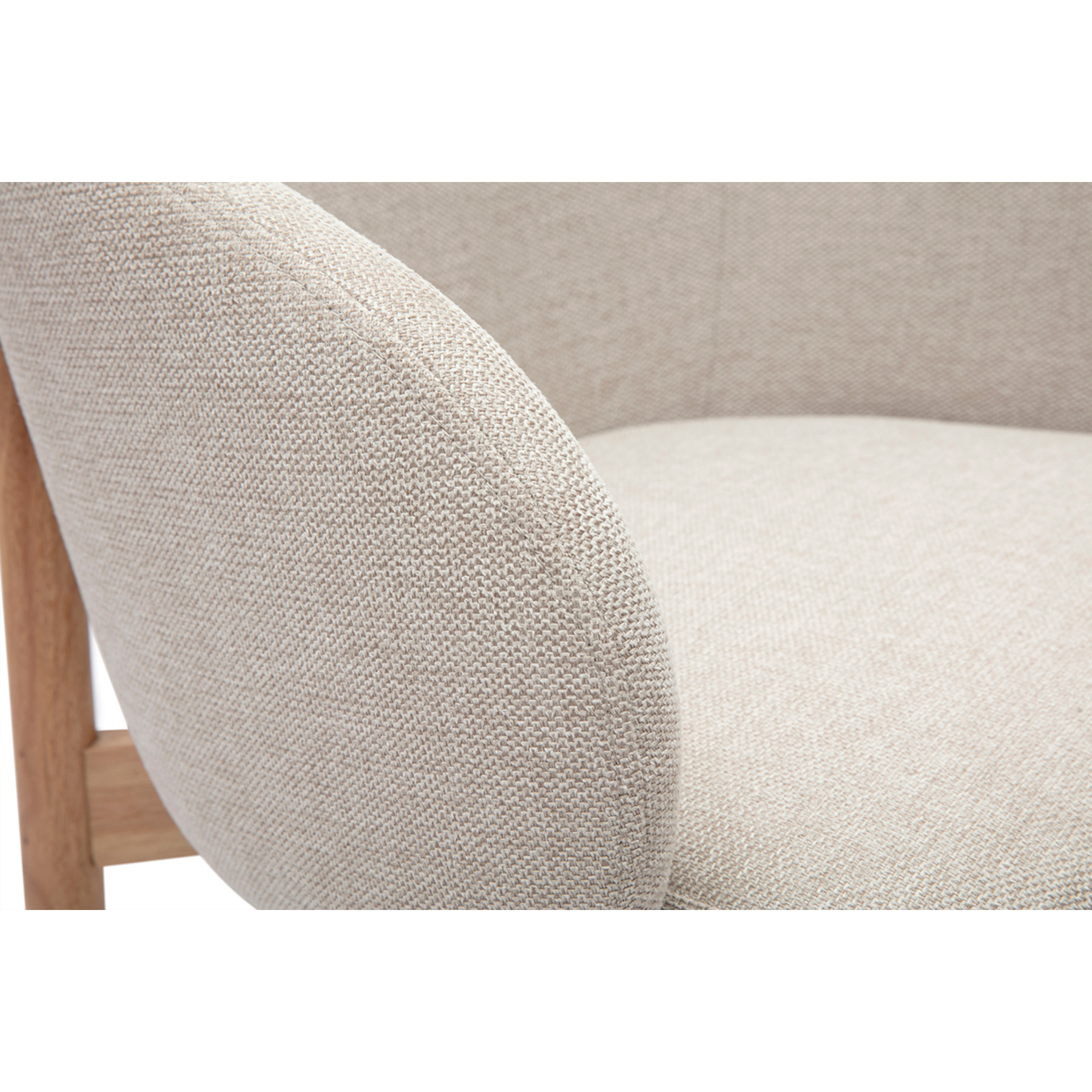 Chaises en tissu effet velours texturé beige et bois clair (lot de 2) TORVI