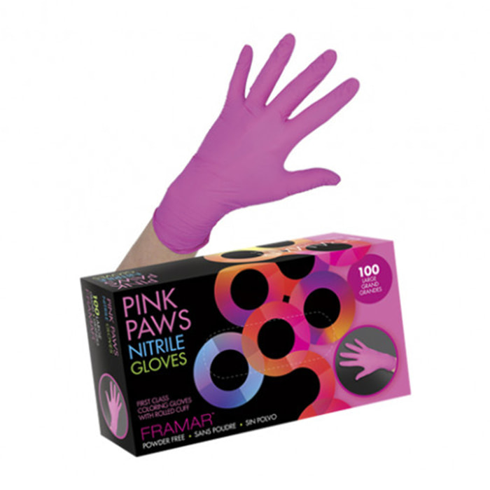 FRAMAR Pink Paws Nitrile guanti Small 100pz