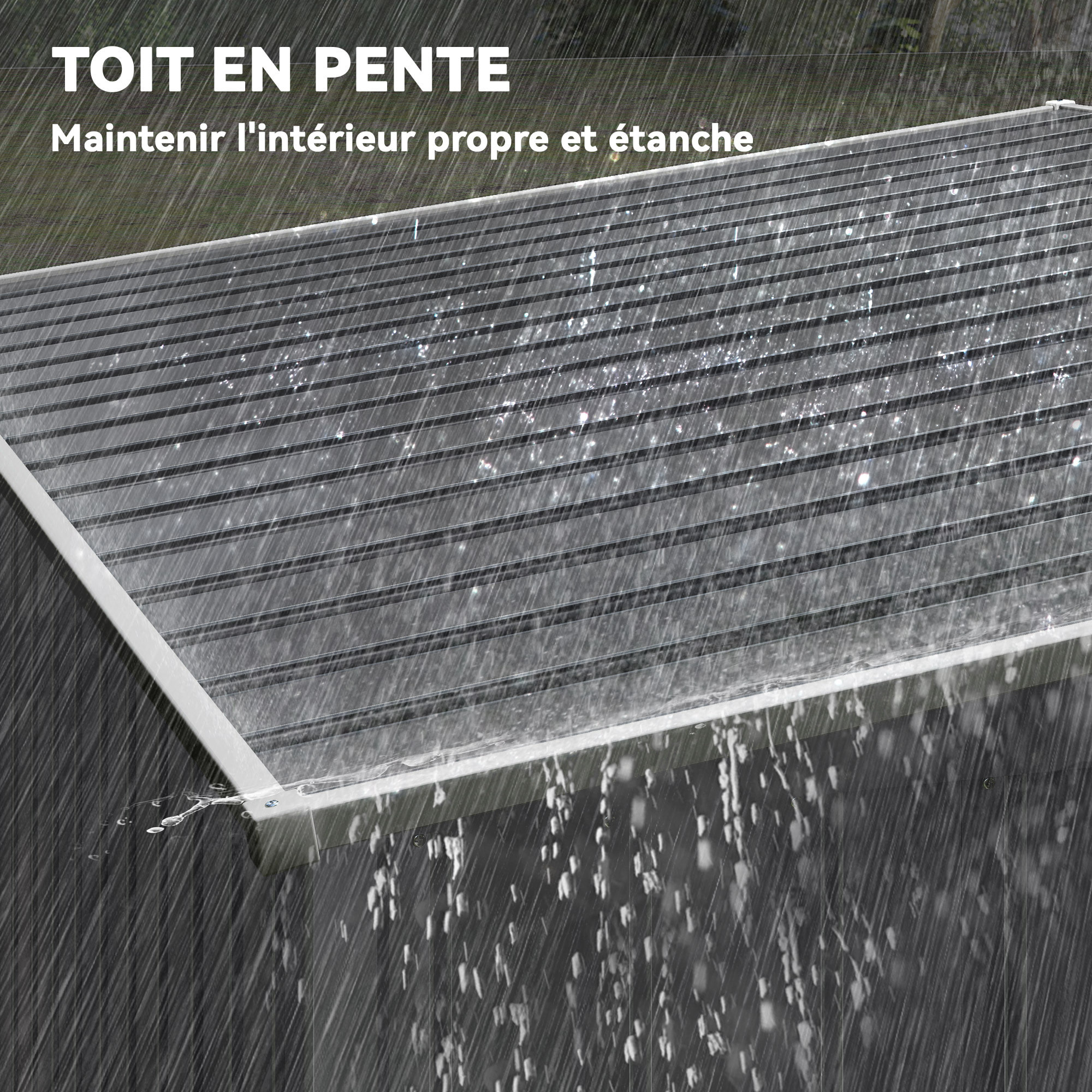 Abri de jardin métal cabanon 2,81 m² dim. 2,06x1,54x1,6/1,81Hm - porte, 2 étagères, 2 crochets, fondation incluse - acier gris