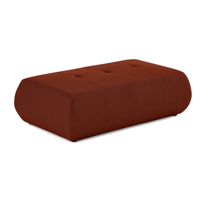 Onyx - pouf d'appoint - en tissu mailles 3D - Terracotta