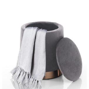 Tomasucci Pouf imbottito contenitore DIDO GREY multicolore