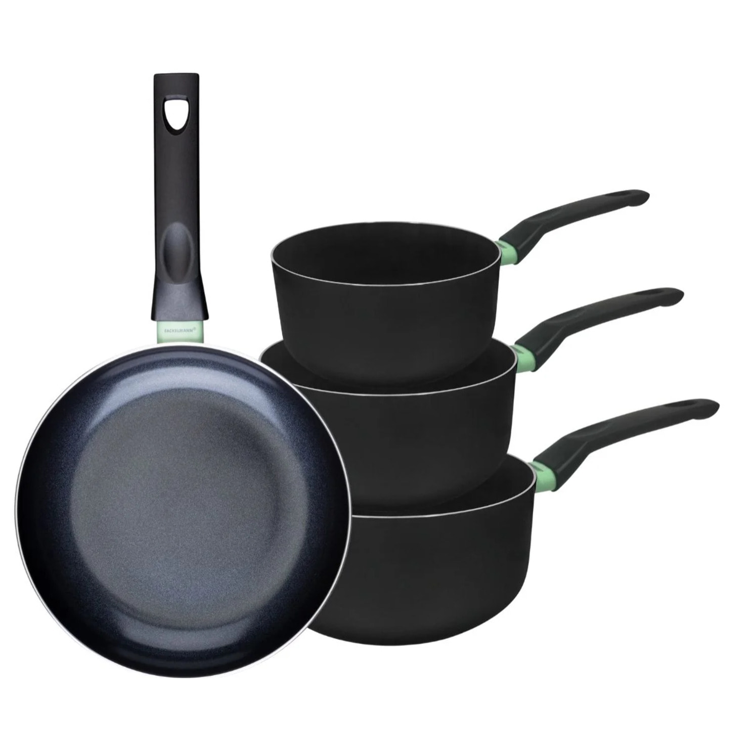 Ensemble de 1 poêle de 24 cm et 3 casseroles 16, 18 et 20 cm Fackelmann Brandao