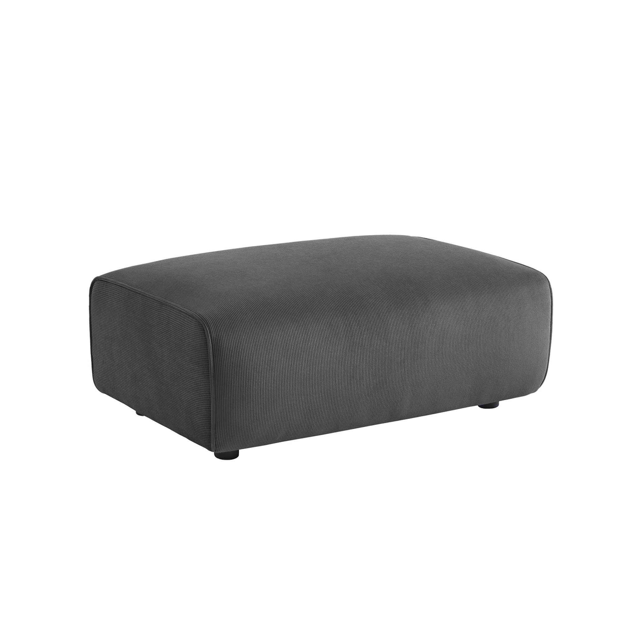 Pouf, repose-pieds pour canapé 3 places Wallas velours côtelé WALLAS