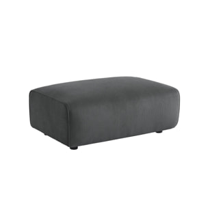 Pouf, repose-pieds pour canapé 3 places Wallas velours côtelé WALLAS