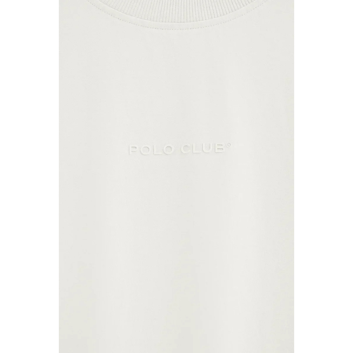 Camiseta blanca de corte relajado con logo engomado Polo Club