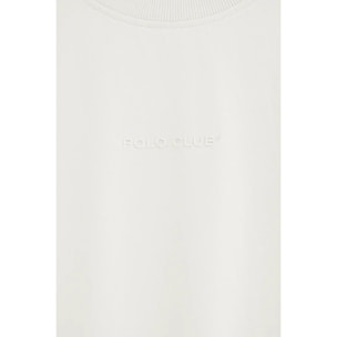 Camiseta blanca de corte relajado con logo engomado Polo Club