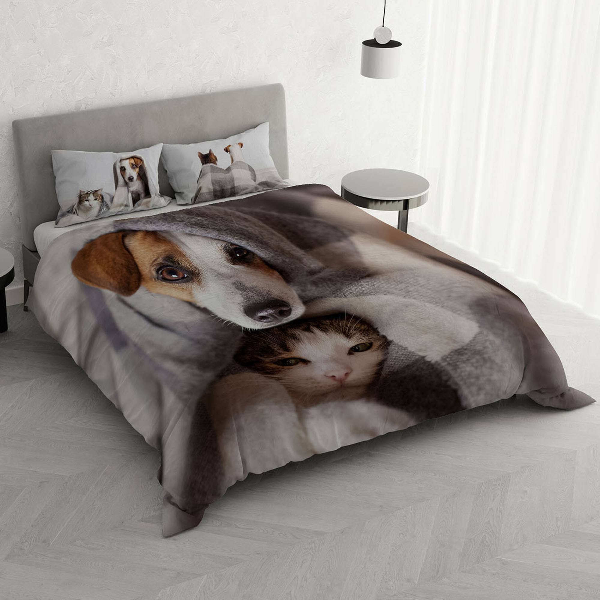 PARURE COPRIPIUMINO GOODNIGHT - STAMPA DIGITALE 100% Microfibra
