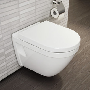 Pack WC Bati-support Geberit Duofix + WC Vitra S50 + Abattant softclose + Plaque blanche + Brosse de toilette OFFERTE