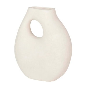 Florero Ceramica Beige 25x12x30 Cm