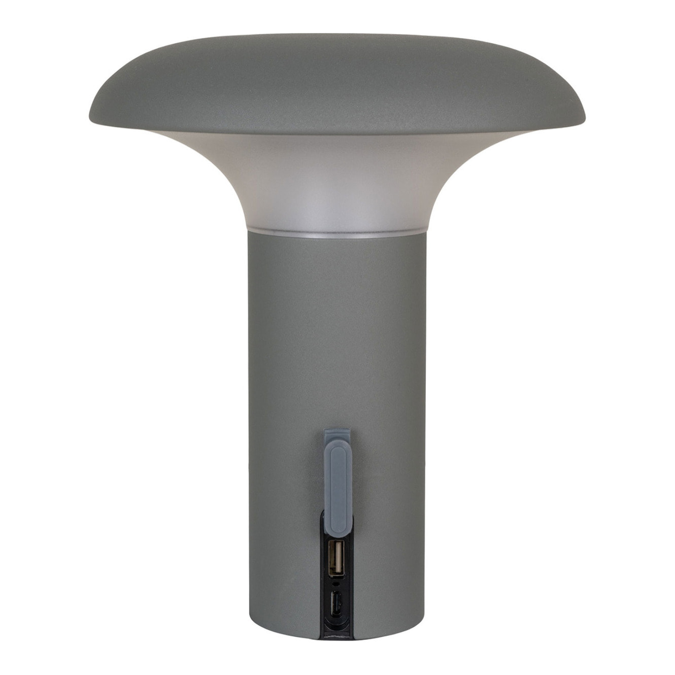 Lampada LED Ricaricabile Ramsey — Grigio Opaco Ø17×21 cm