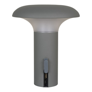 Lampada LED Ricaricabile Ramsey — Grigio Opaco Ø17×21 cm