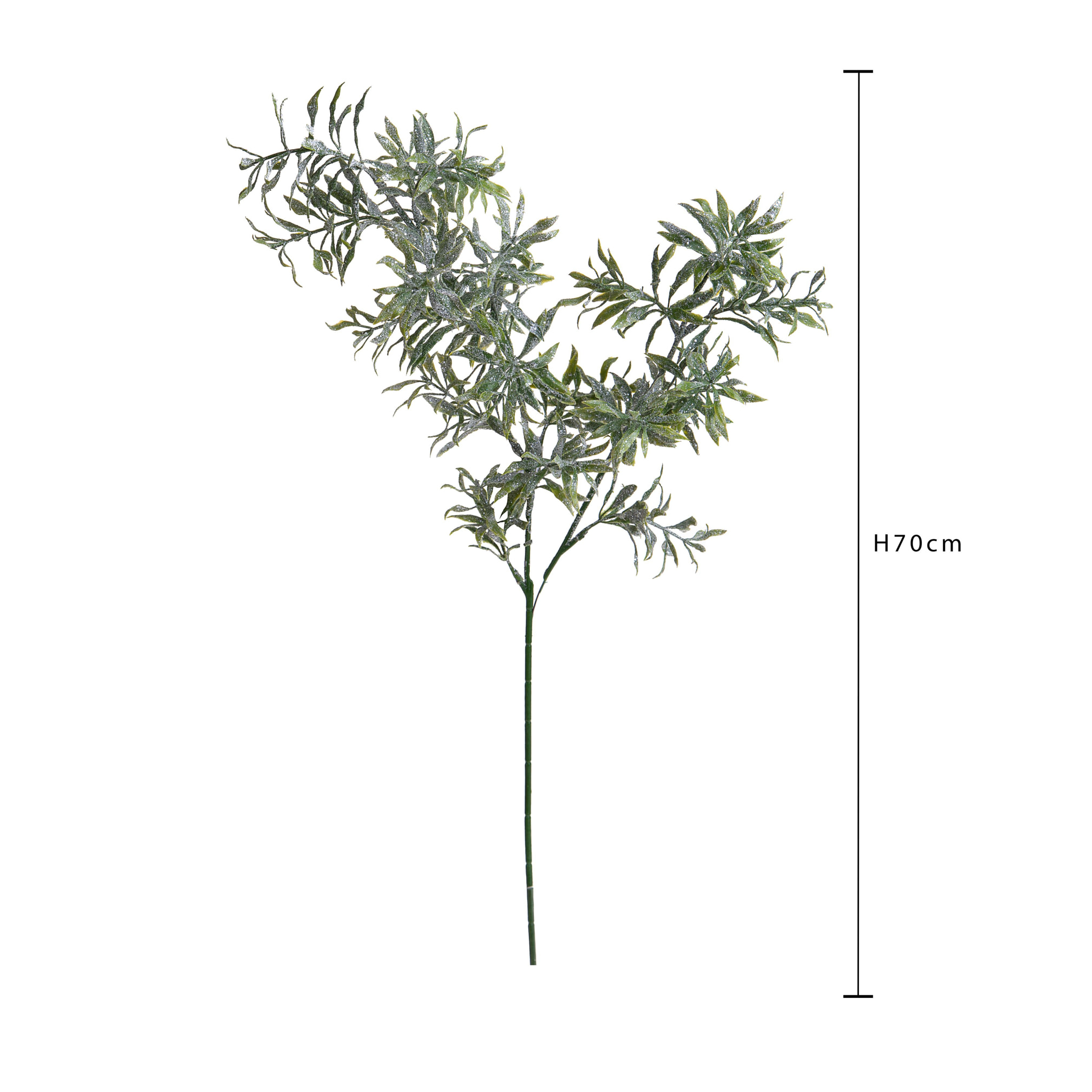 Ramo mini Ruscus con Neve - Pezzi 2 - Colore Verde - 10x68Hx5cm - Bianchi Dino