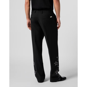 PHILIPP PLEIN Loose Fit Trousers Stars Studs