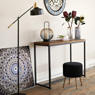 Lampadaire arc "Flower" noir - métal H155 cm