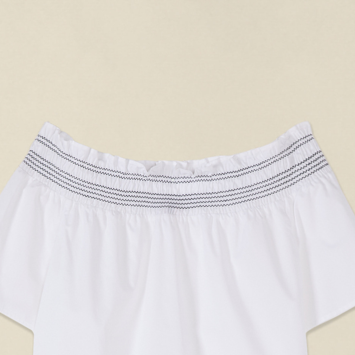 Oltre - Blusa off-shoulders in cotone - Bianco
