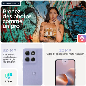 Smartphone MOTOROLA G86 Violet 256Go