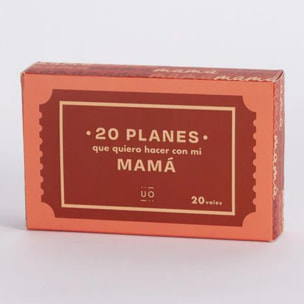Vales "20 Planes que quiero hacer con mi mamá" con niños