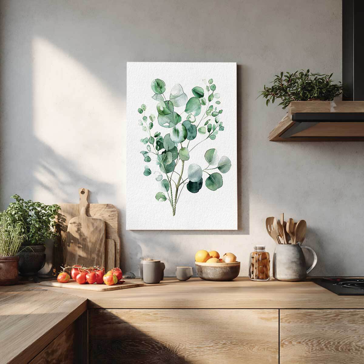 Tableau fleurs eucalyptus élégance Tableau alu Dibond