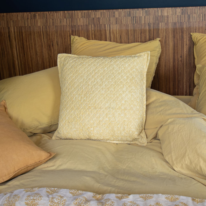 Coussin en coton à motif jaune 45cm GALI