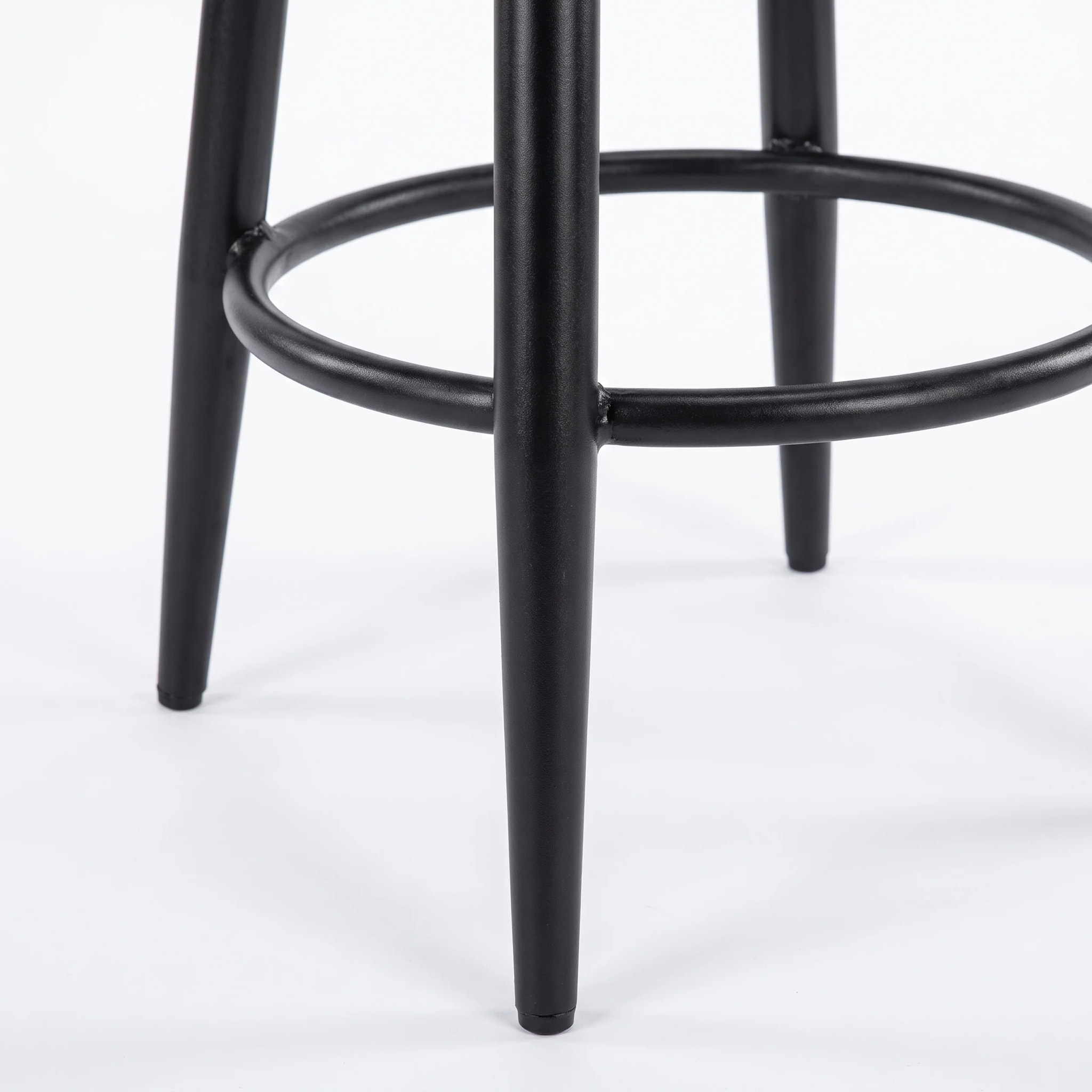 Tabouret pour îlot central 65 cm en cuir de buffle marron foncé - Malo