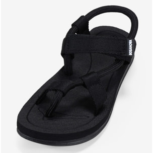 Sandalias deportivas negras de tela