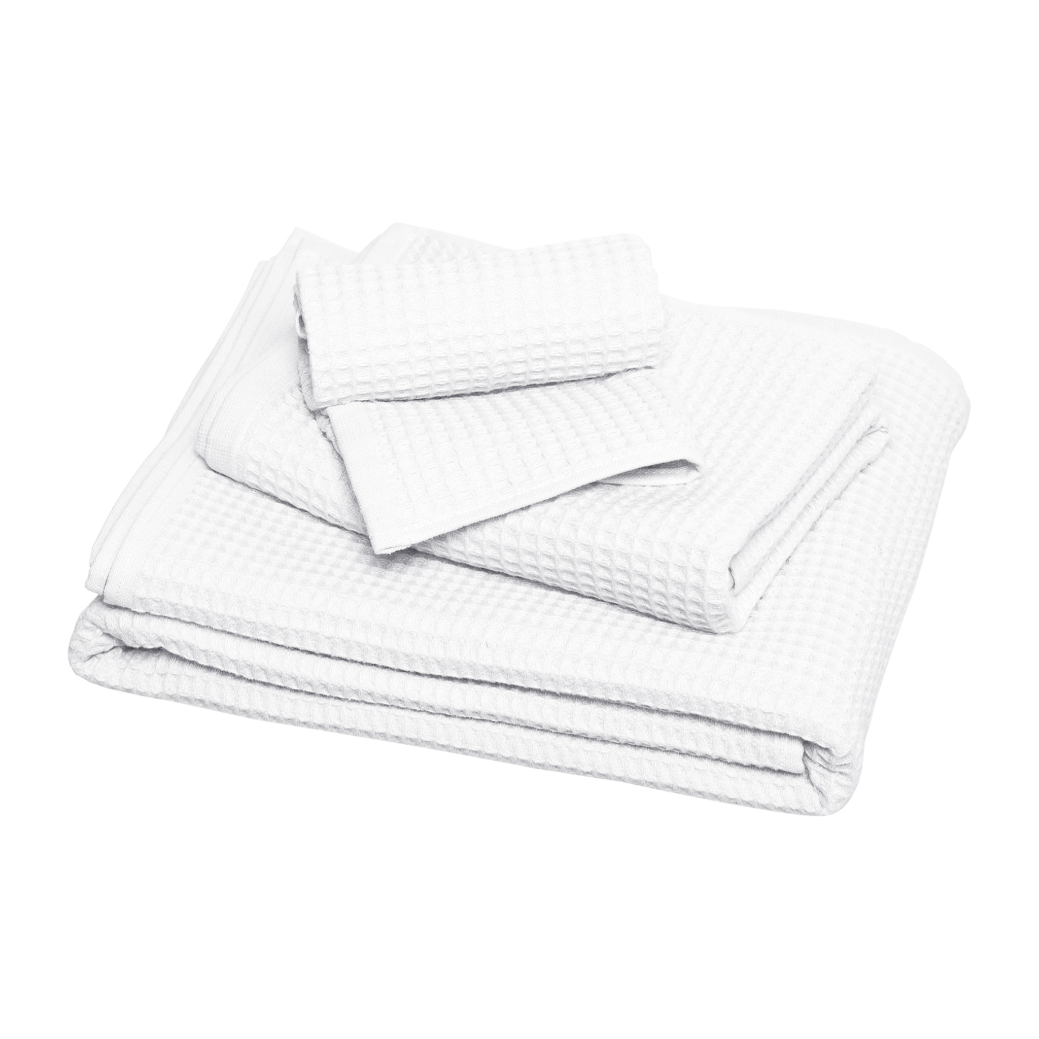 Serviette de toilette en coton bio, ESPRIT NID D'ABEILLE