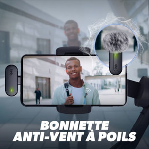 Micro cravate sans fil TNB sans fil avec boitier de charge noir