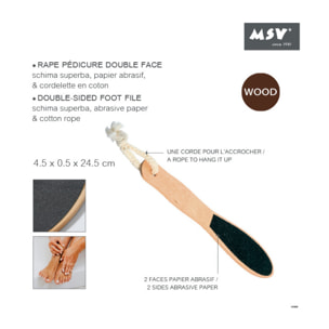 Rape double face pour les pieds MSV