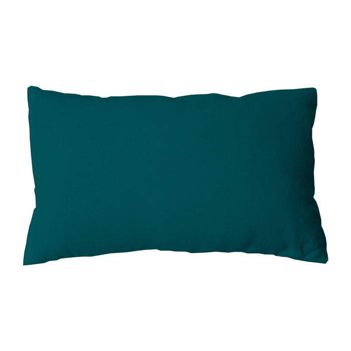 Coussin non déhoussable en coton uni - Vert emeraude