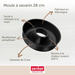Set de 4 ustensiles de pâtisserie moule à gâteaux 2 bols et spatule Black mettallic Black mettallic Zenker  Black mettallic