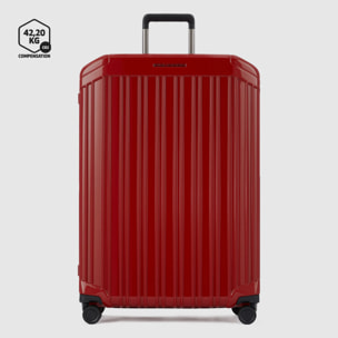 Piquadro Trolley grande 4 ruote in policarbonato