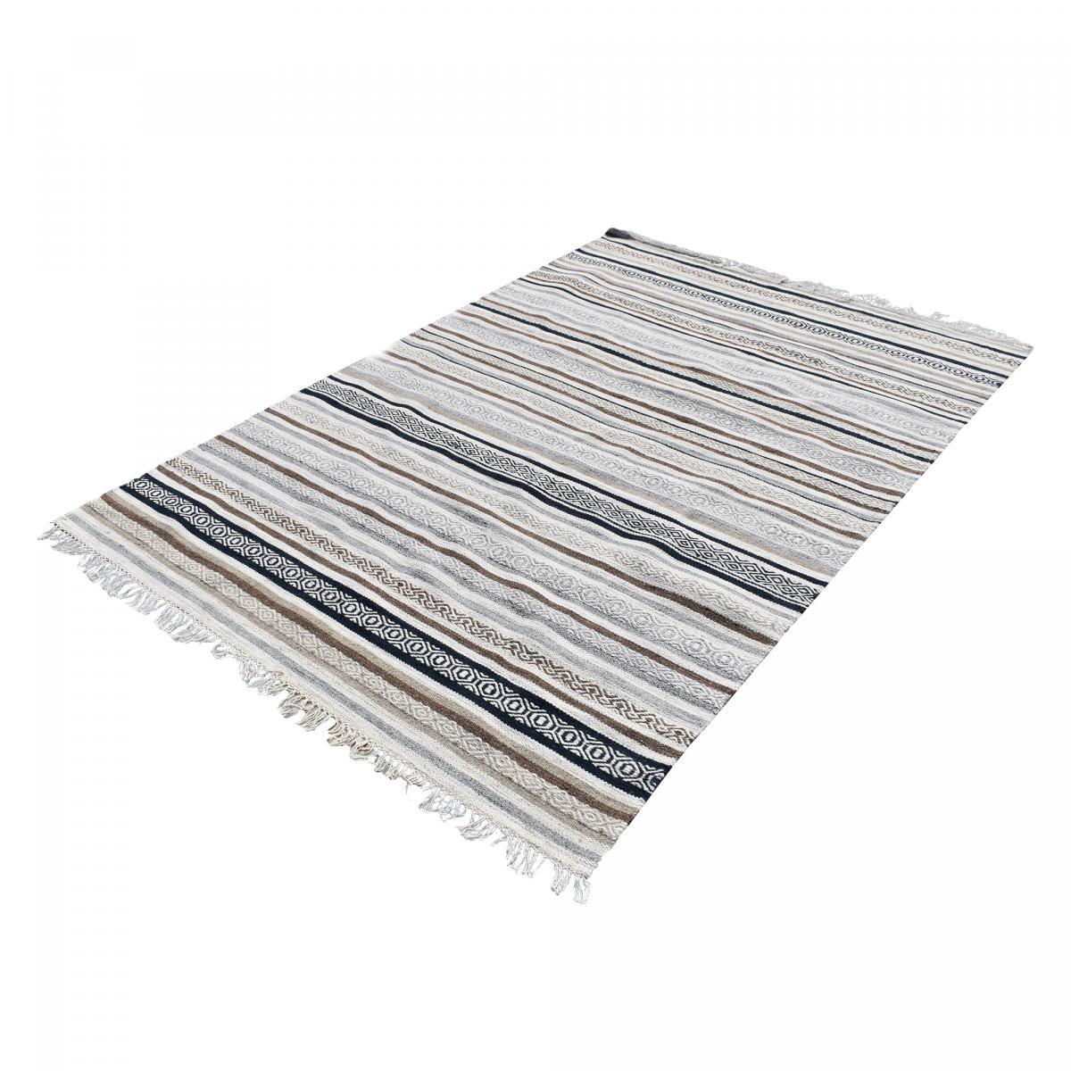 Tapis kilim fait à la main en laine motif géométrique RADA