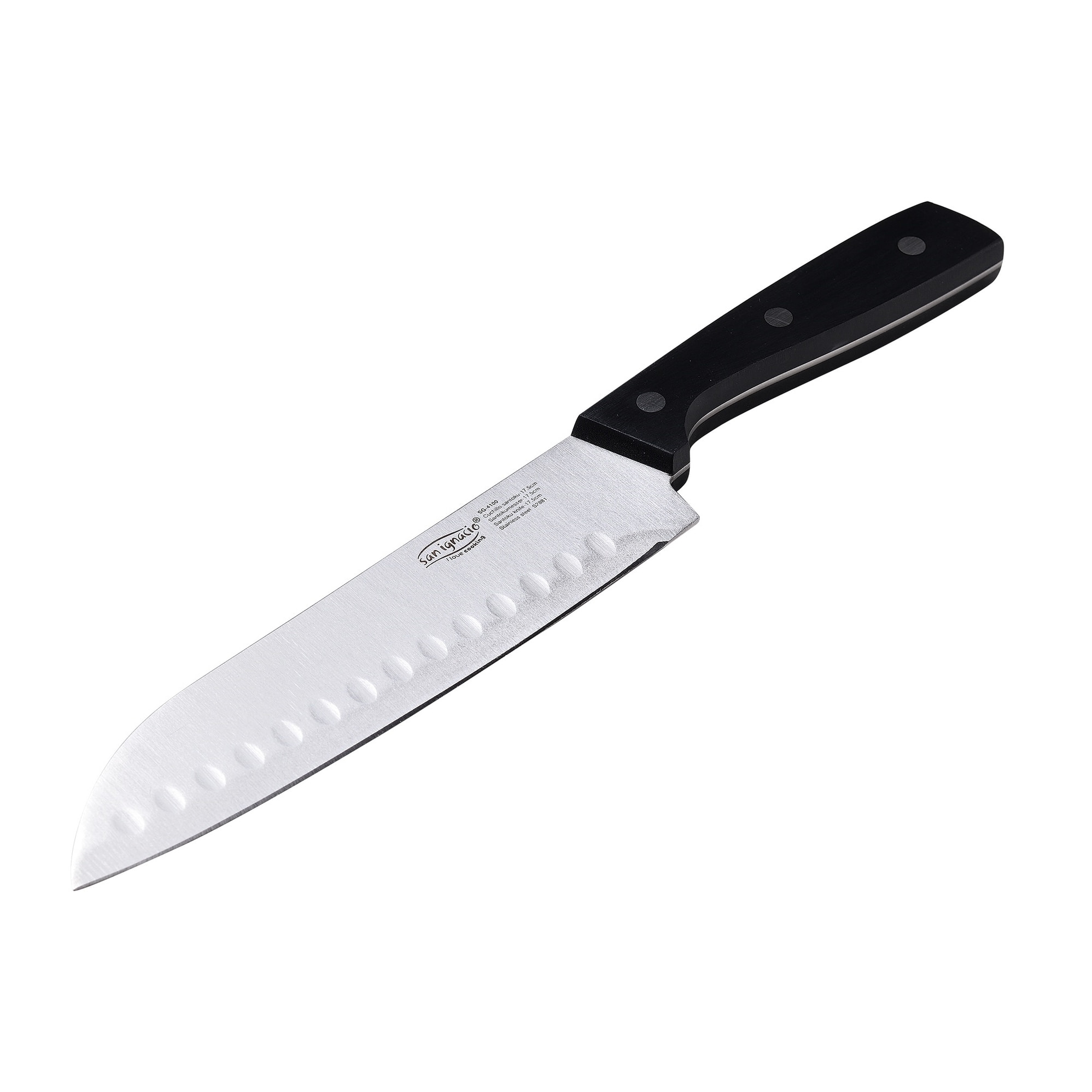 Cuchillo santoku 17.5cm acero inox expert