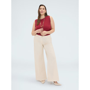 Fiorella Rubino - Top de punto lurex - Rojo