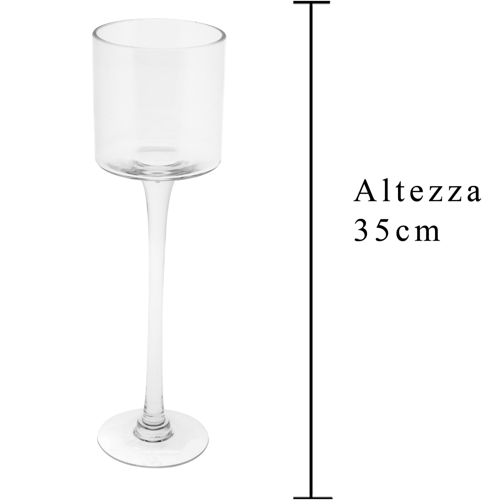 Alzata Stretta. Altezza 35 Cm - Pezzi 3 - 10X35X10cm - Colore: Bianco - Bianchi Dino - Decori Casa E Complementi