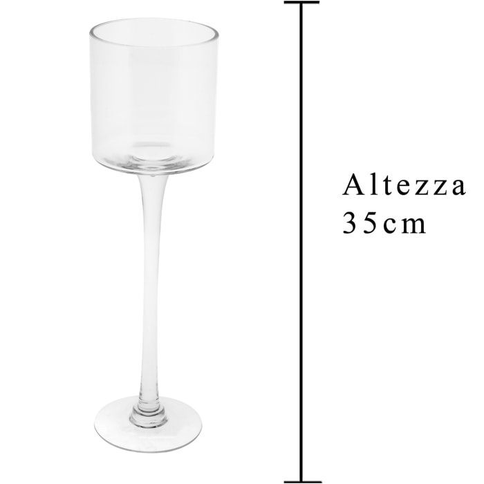 Alzata Stretta. Altezza 35 Cm - Pezzi 3 - 10X35X10cm - Colore: Bianco - Bianchi Dino - Decori Casa E Complementi