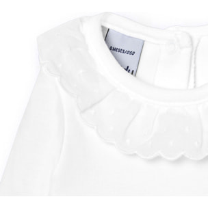 Body bebé manga larga cuello puntilla