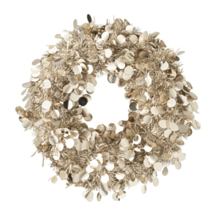 J-Line Couronne Pailleté - polystyrène - grège - small