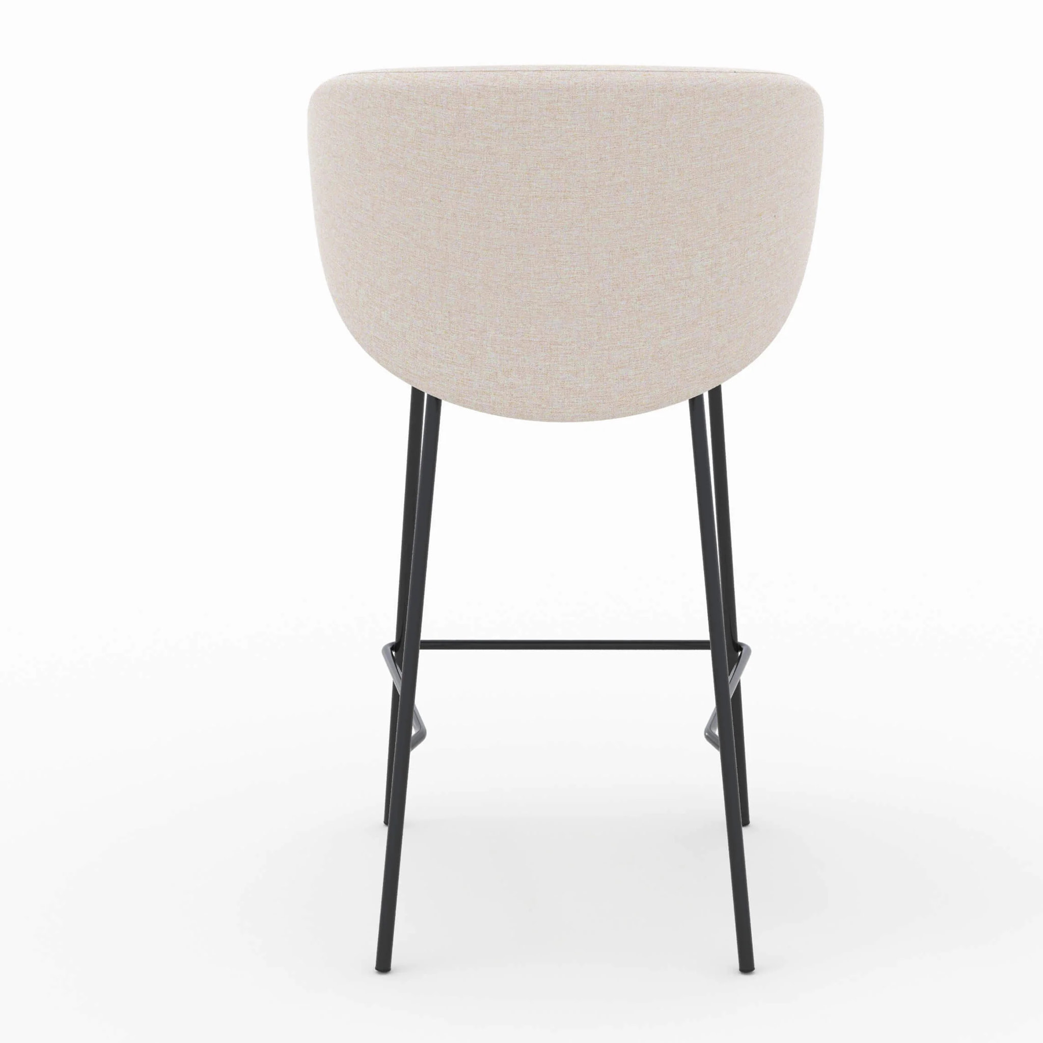 Lot de 2 chaises pour îlot central en tissu beige 68 cm - Victoria