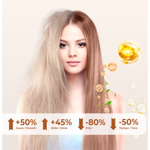 Secador de pelo 648. 8 en 1 con iones negativos. Permite alisar, secar, rizar y mucho más. 3 velocidades, 4 temperaturas y 8 accesorios.