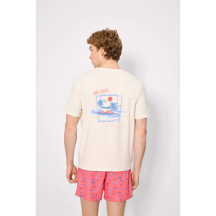 T-shirt a maniche corte Beige