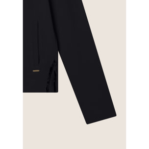 Tuta donna con zip, collo alto e dettagli animalier